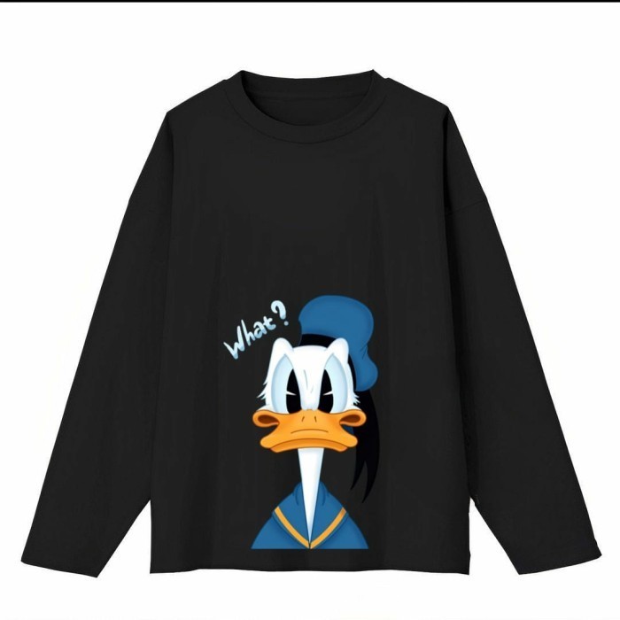 PROMO Kaos Lengan Panjang Premium Pria Ks618 Size Lengkap S-4XL-Donald Duck Silahkan diorder