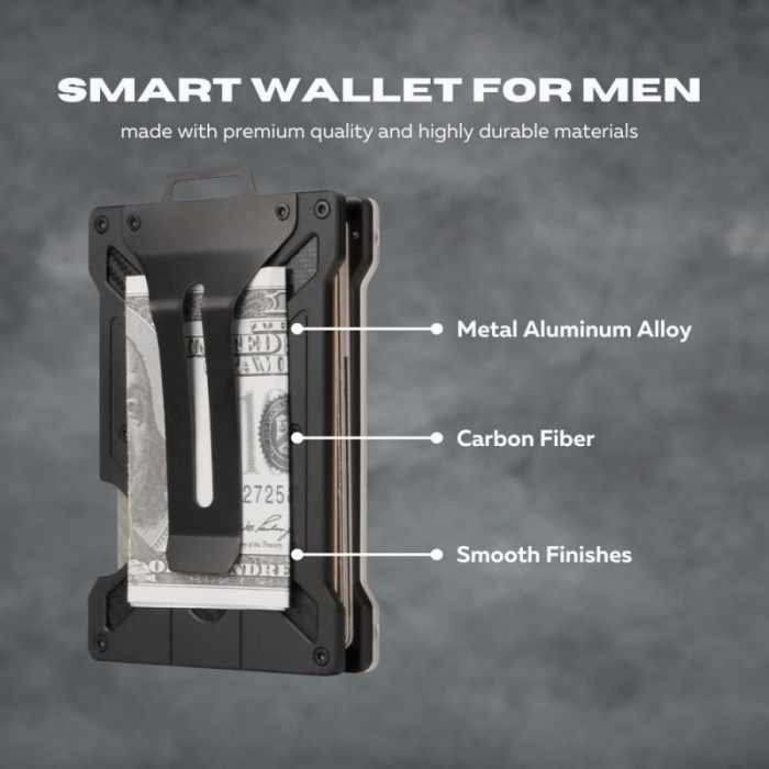 

BARANG TERLARIS Slim Aluminum Metal Money ID Card Holder Anti RFID Dompet Wallet