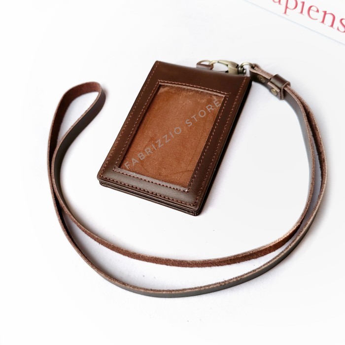 

BARANG TERLARIS name tag saku tali kulit asli