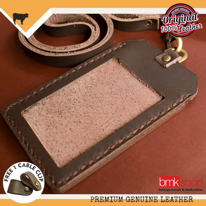 

BARANG TERLARIS GANTUNGAN ID CARD NAME TAG DARI KULIT ASLI JAHIT TANGAN LEATHER GOODS