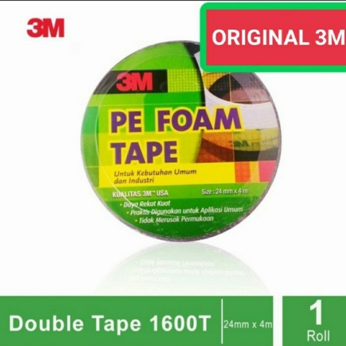 

Isolasi Doubel Tape 3M PE Foam 24mm Panjang 4 meter 1600TG Original