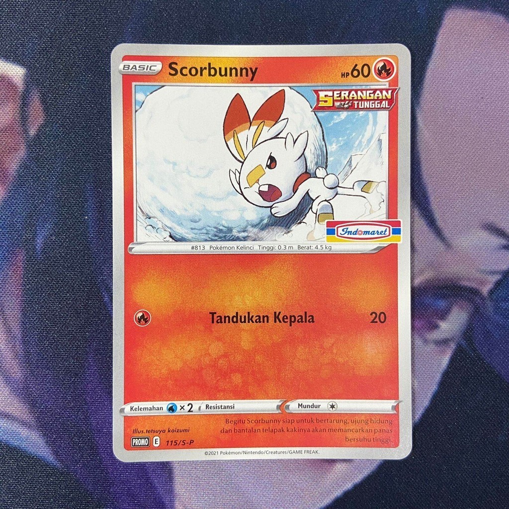 pokemon (ID) scorbunny indomaret - PROMO 115/S-P - NO FOIL