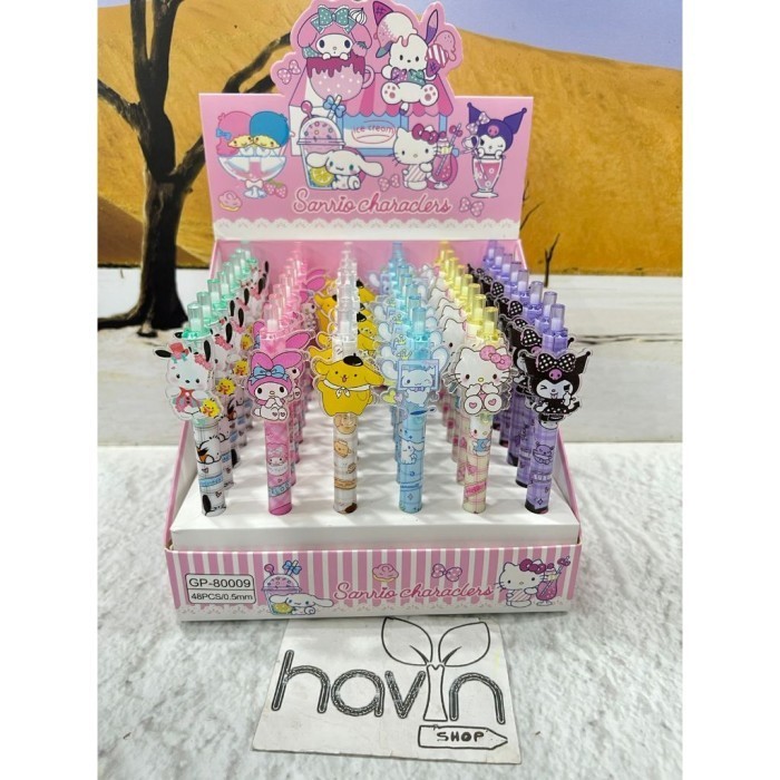 

BACA DESKRIPSI!! (48pc) GROSIR PEN GEL model CETEK KLIK SANRIO