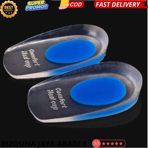 Insular Alas Kaki Sol Sepatu Soft Silicone Gel Half Heel Man - J123