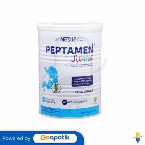 

Peptamen Junior Usia 1-10 Tahun Rasa Vanila 400 Gram Kaleng