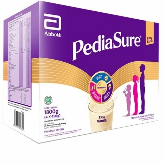 

Susu Pediasure Triplesure Rasa Vanilla 1800Gr Box Susu Formula Kid