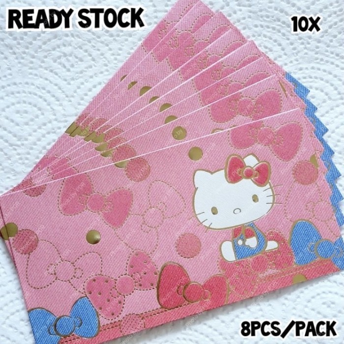 

Terlaris Amplop Ampao AngPao isi 8 Sanrio Original Dompet Pink Hello Kitty SALE