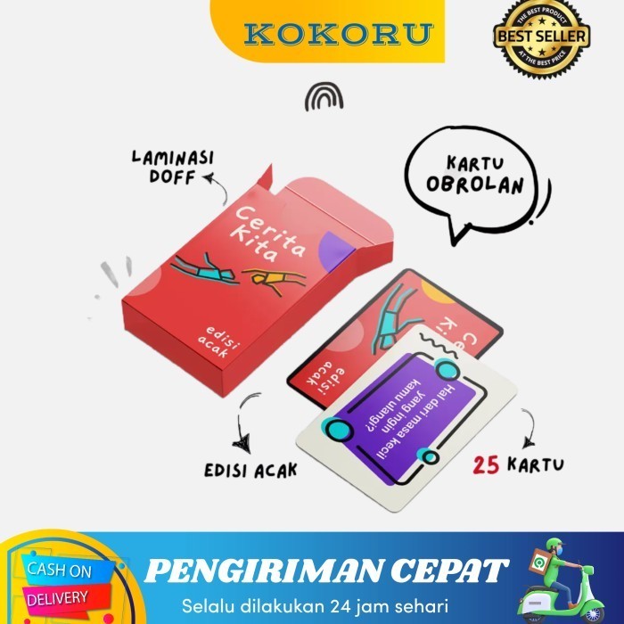 

Terlaris Kokoru-Kartu Obrolan Cerita Kita [New] isi 30 Kartu Teman SALE