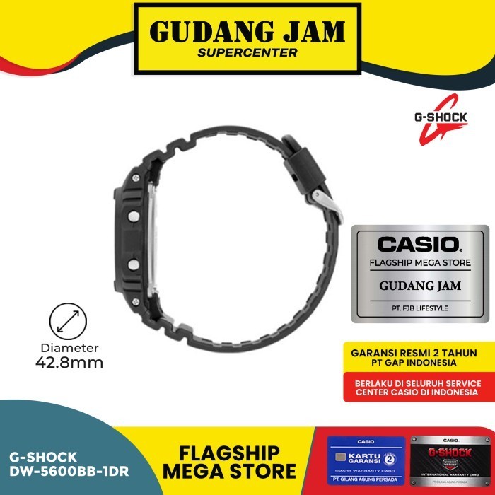 Gshock Dw-5600Bb-1Dr Dw-5600 Dw5600Bb Dw5600 Garansi Resmi 2 Tahun