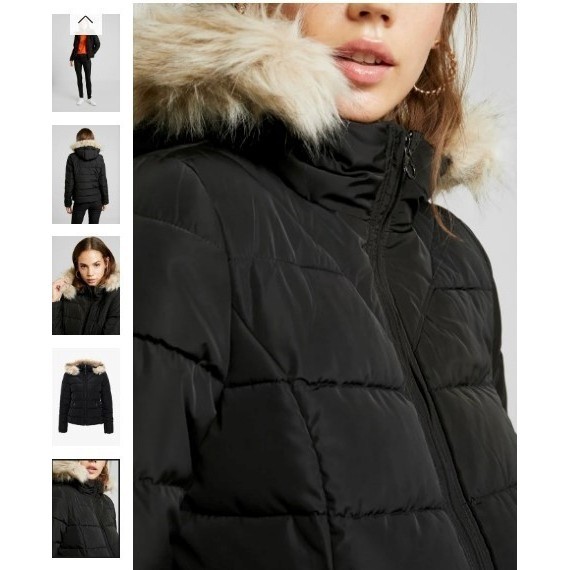 Designer Jacket Bulu angsa Wanita VERO MODA Black size XS