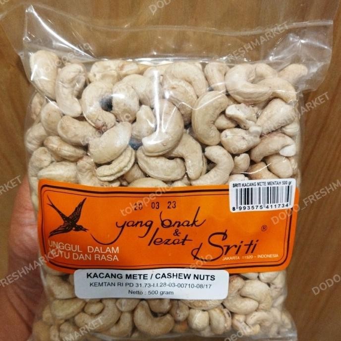 

Barang Terlaris Sriti Kacang Mete Mentah 500Gr Ready Myeshandira