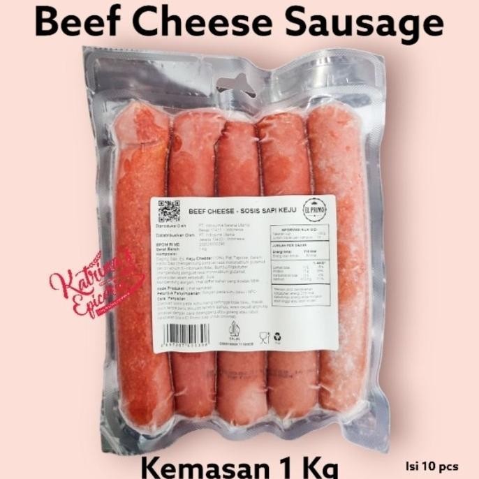 

El Primo Beef Cheese Sausage 1 Kg Sosis Sapi Keju Cheese Faatinasarah