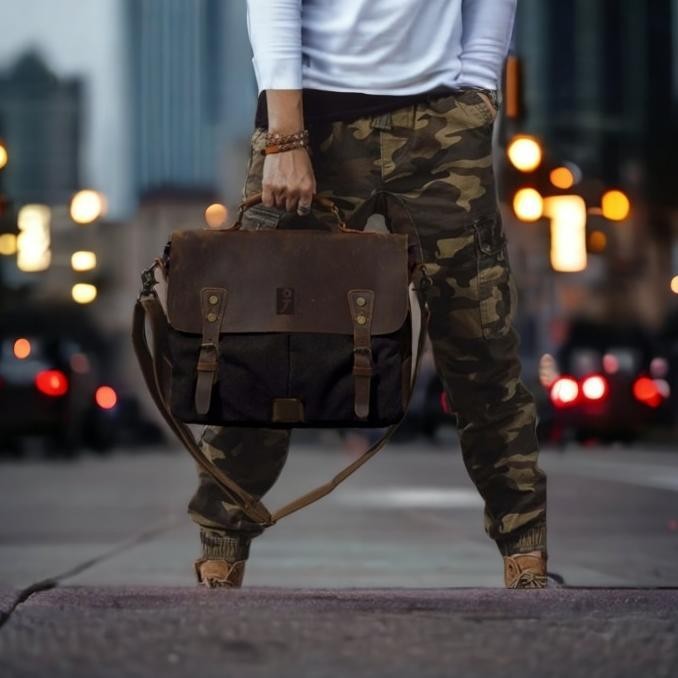 Tas Kerja/Tas kantor pria+ t4 laptop (KULIT ASLI PREMIUM) -BIRMINGHAM- E88A