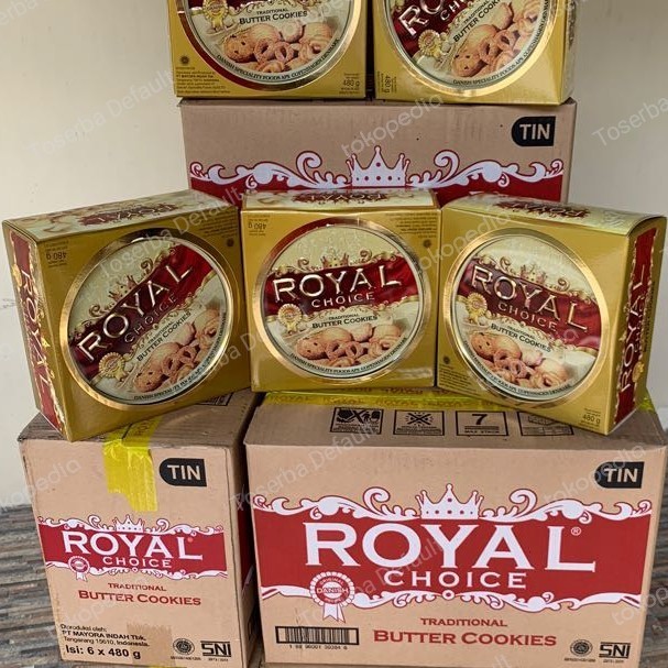 

*$*$*$*$] [1 KARTON = 6 Kaleng @480 gram] Royale Choice Butter Cookies 480gram