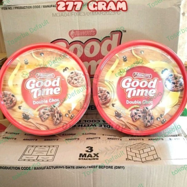 

`````````] [277 GRAM] Arnott's Good Time Double Choco Kemasan Kaleng Besar 277gr