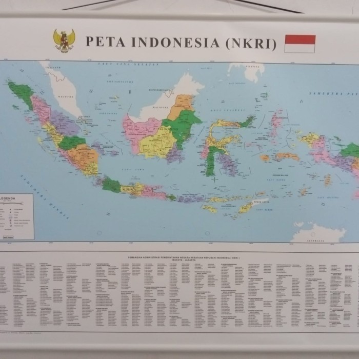 Peta Indonesia Sedang Peta Dinding