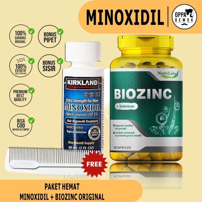PAKET BOOSTER MINOXIDIL & BIOZINC ORIGINAL