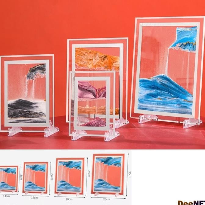 Moving Sandscape - Moving Sand Painting Art Picture - Square Frame