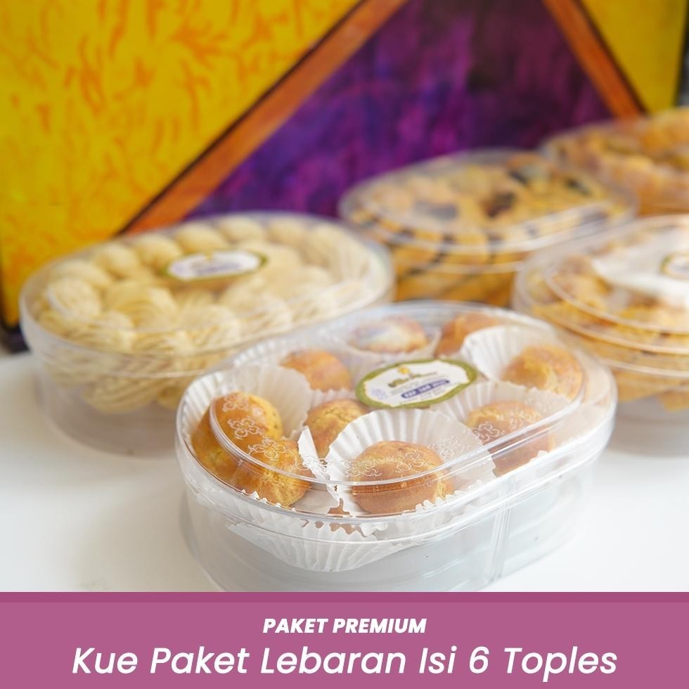 

CR - Paket Kue Lebaran Saffron Premium isi 6 Toples Butter Cookies Kering Sagu Nastar Hampers Ramadhan Gift Hadiah TERLARIS