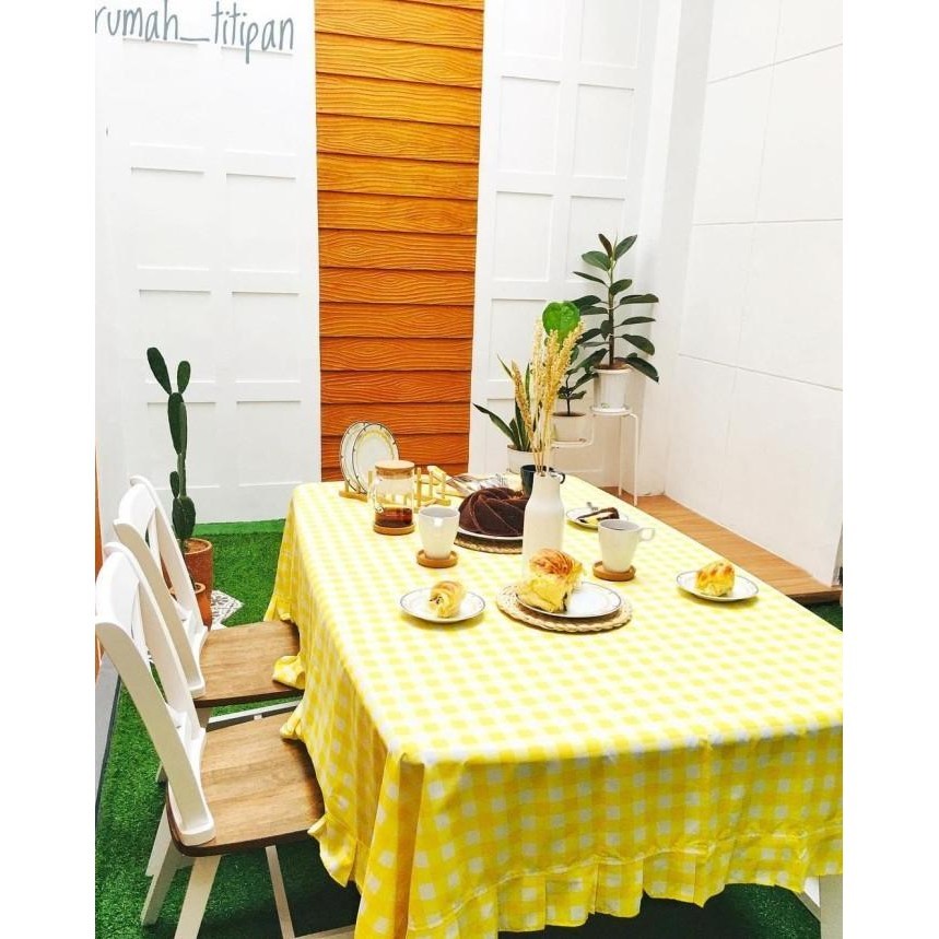 Shafiyyah.Sarban Taplak Meja Makan Rempel/Rumbai