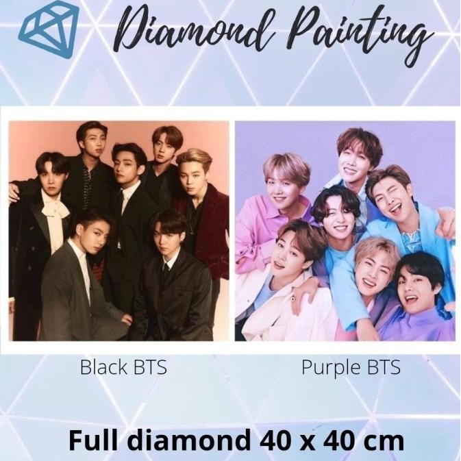 (Ukuran Besar ) Diy Diamond Painting Full Round - Bts
