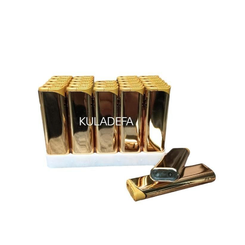 Flash Sale Korek Api Gas Bara Zet P10A Gold Emas Bara Jet Bisa Isi Ulang Bodi Besi Api Warna Biru Wi