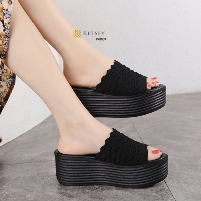 Kelsey Wedges Sandal Pk8009 Sandal Wanita Flat Shoes