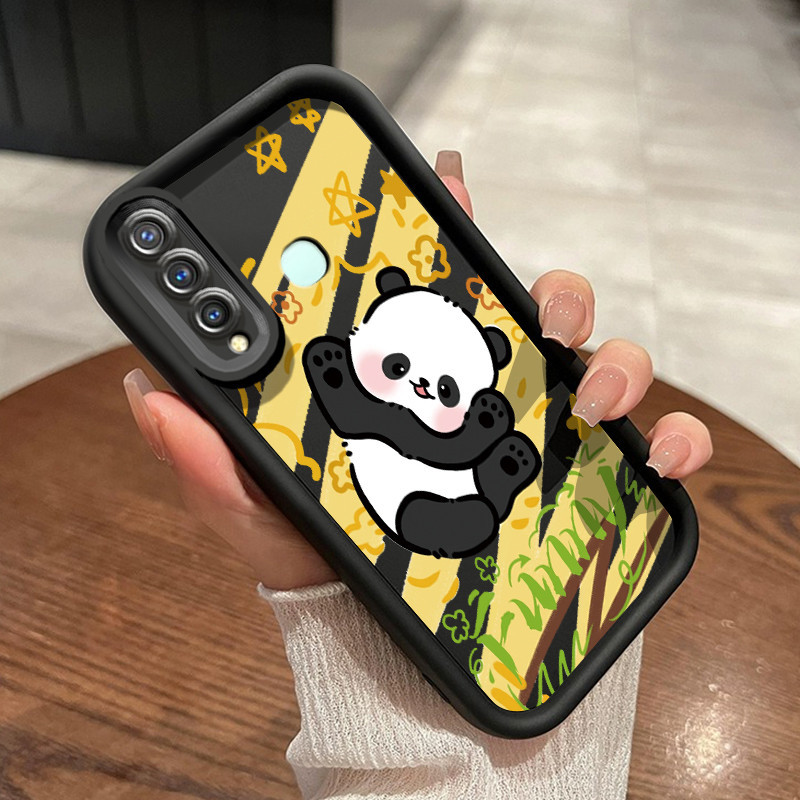 Casing Hp VIVO Y19 VIVO Y5s Case Casing ponsel kartun HP Panda lucu Softcase dengan Anti Drop siliko