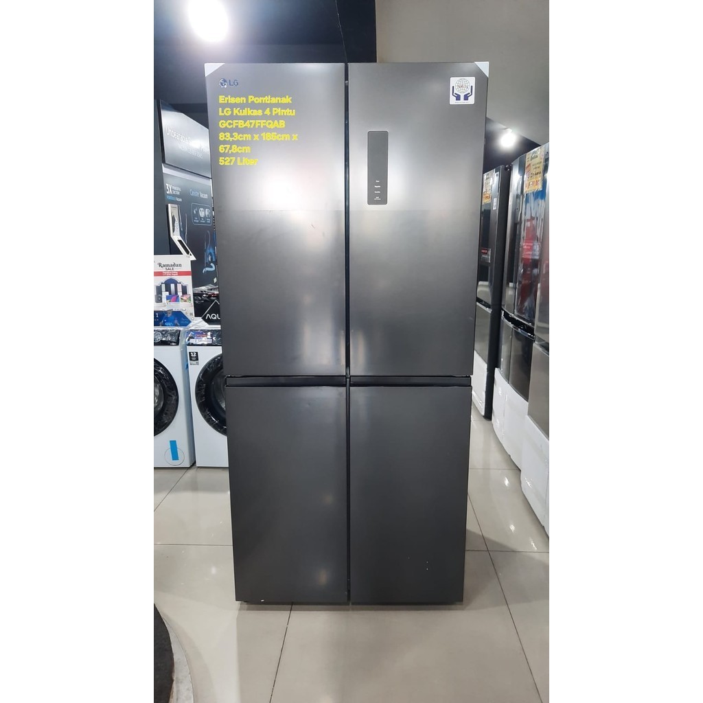 LG KULKAS 4 PINTU - SIDE BY SIDE GC-FB47FFQAB