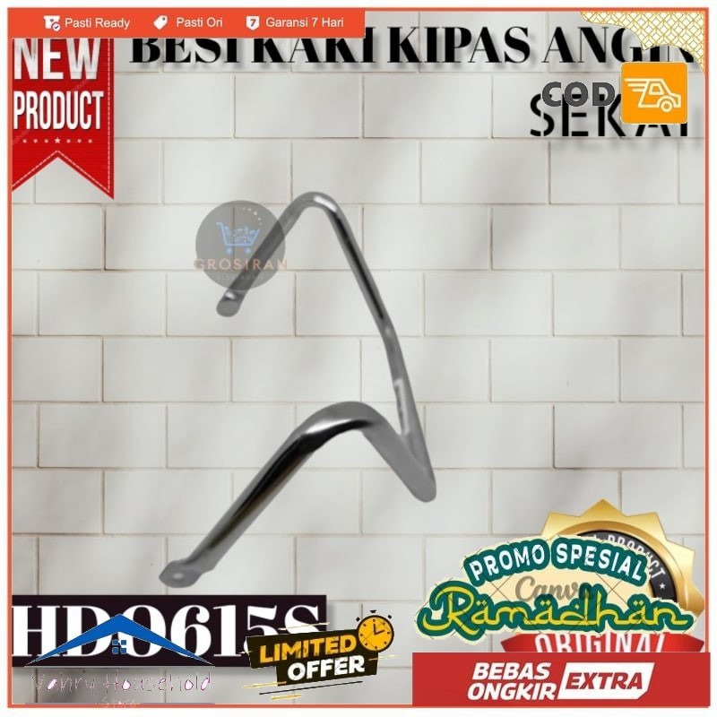 KAKI BESI DUDUKAN SEKAI Kipas Angin 6 Tornado Mini HDO615 HDO 615