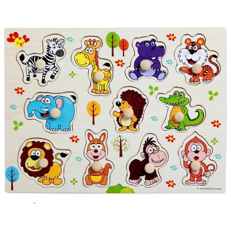 JJOVCE Mainan Edukasi Anak Wooden Baby Educational Model Hewan - 3014