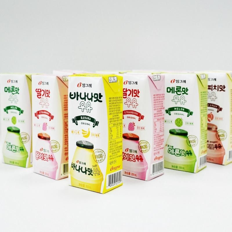 

Bingere susu sapi import korea selatan 200ml HALAL dengan varian rasa
