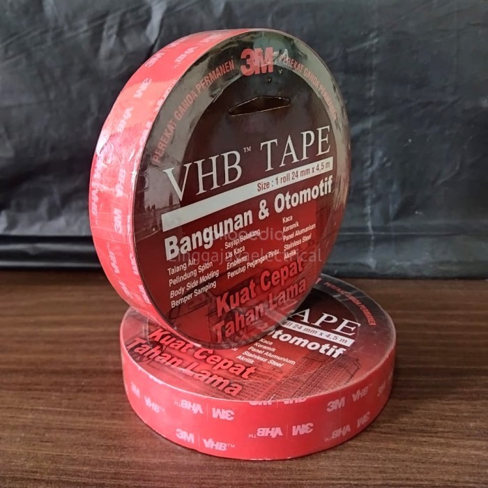 

Double Tape 3M VHB_Ukuran 24mm4.5m DISKON