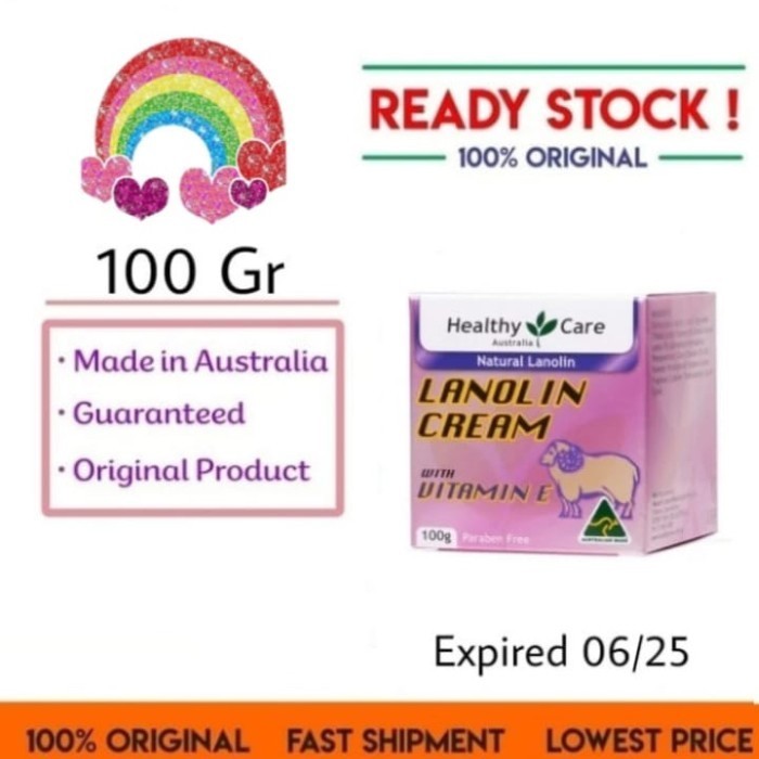 Terlaris Healthy Care Lanolin Cream & Vitamin E Cream 100gr - Australia SALE