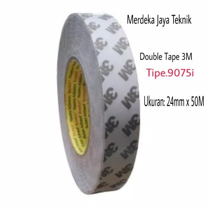 

TERMURAH 3M Double Tape 3M 9075i Ukuran 24mm x 50.mtr Isolasi Lem Perekat Tisu
