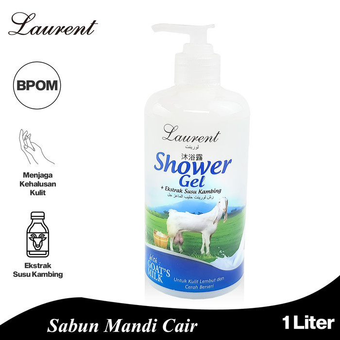Laurent Sabun Mandi Cair Cair 1 L Ekstrak Susu Kambing Hol
