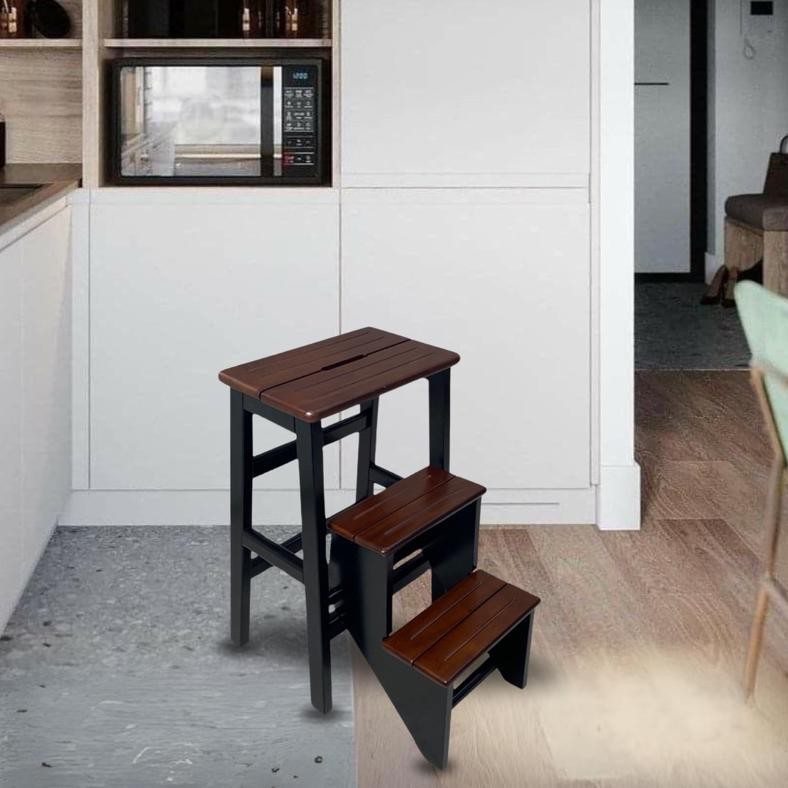 Tangga Lipat Kayu Estetik/ Tangga Lipat/ Kursi Lipat Bangku Lipat Minimalis Murah SCH60