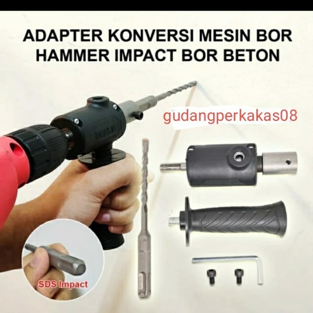 ADAPTOR KONVERSI MESIN BOR HAMMER IMPACT UNTUK BOR BETON