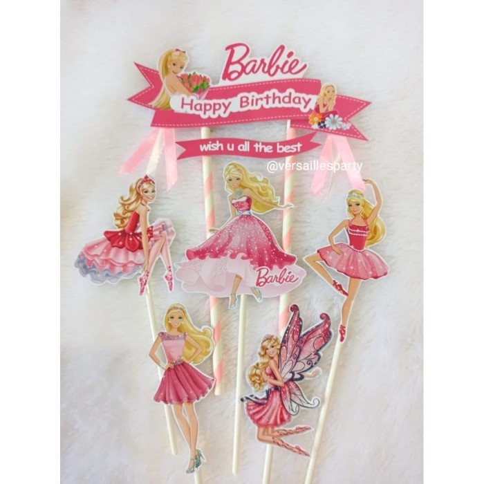 Cake Topper Barbie / Hiasan Kue Barbie / Topper Cake Barbie