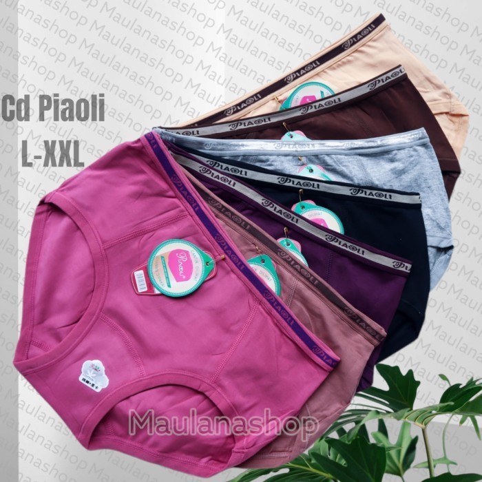6Pcs Celana Dalam Wanita Piaoli / Cd Wanita / Piaoli Ori
