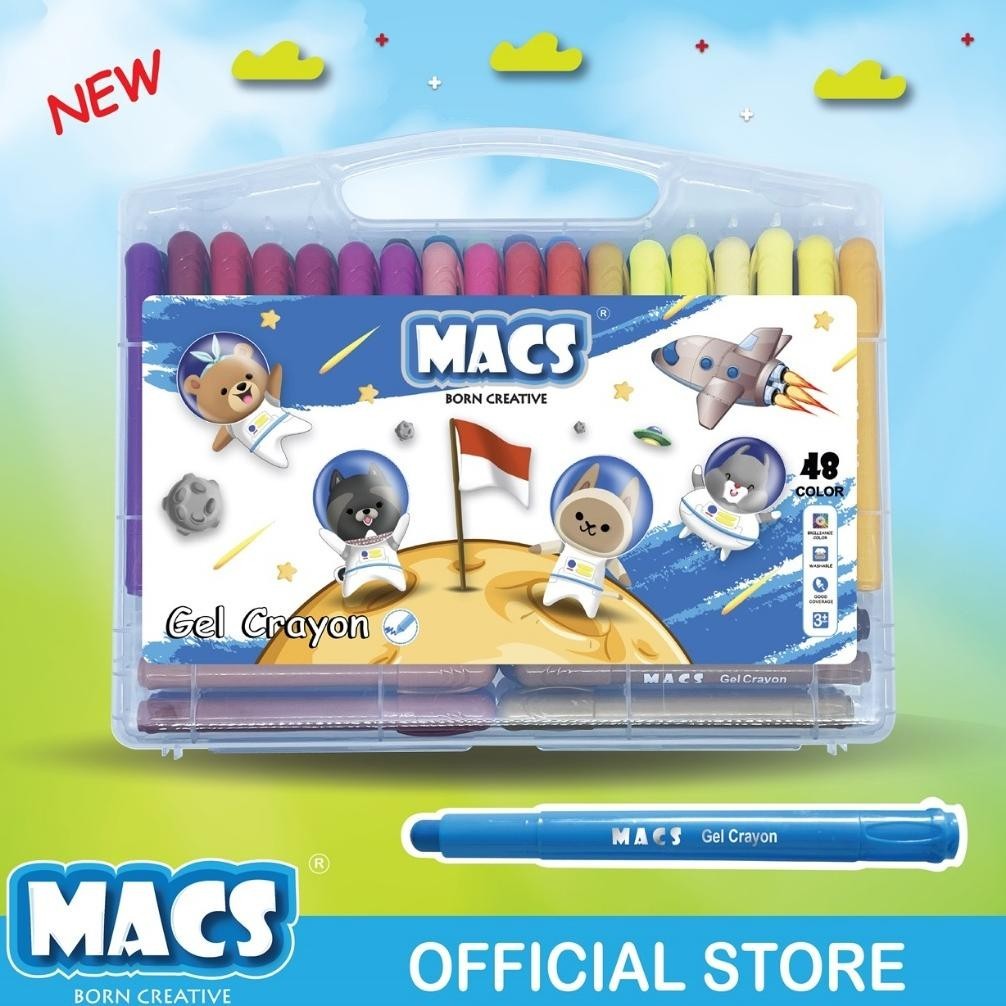 

yui-7 MACS Gel Crayon 48 Warna Colors Terlaris
