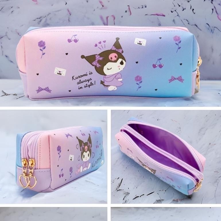 

rf-45 TEMPAT PENSIL 2 SEKAT MOTIF KARTUN SANRIO PREMIUM CINAMOROLL MELODY KUROMI LUCU Hemat