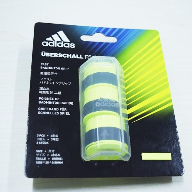 Grip Raket Badminton / Tenis Adidas uberschall Solar Yellow isi 3 bh - TOKO SAFFA