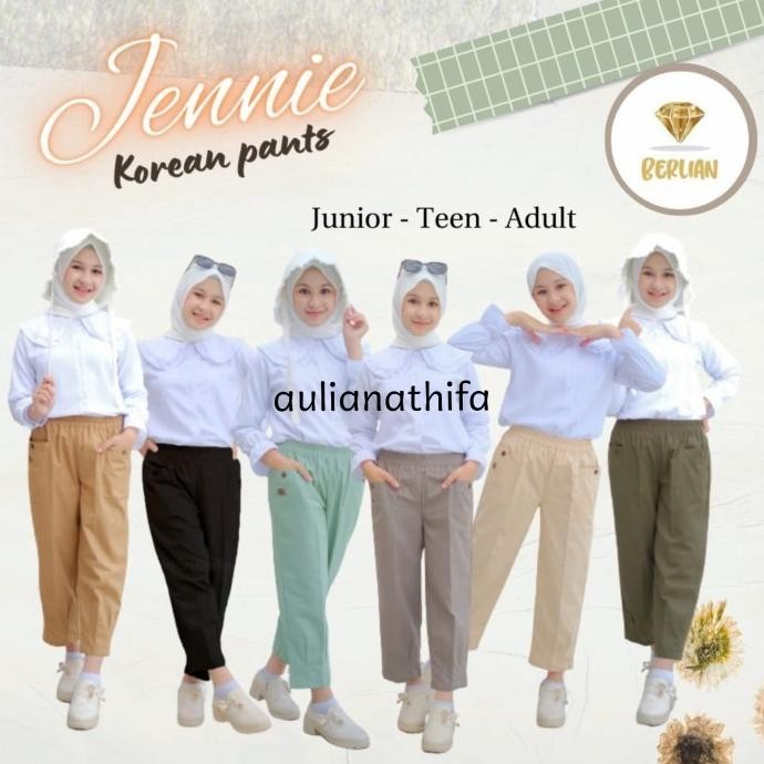 Baggy Pants Jennie Korean Style Celana Panjang Anak/Remaja Perempuan