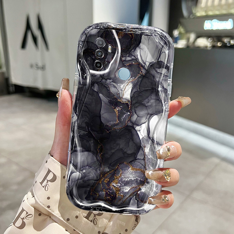 Casing Hp OPPO A53 2020 A53s A32 A33 2020 A11s Case hp gradien marmer halo pola pencelupan Kesing ja