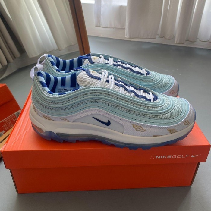 Sepatu Airmax Air Max 97 Golf Wings White Blue Pria ORIGINAL MATERIALS