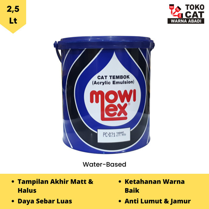 Cat Tembok Mowilex 2.5 Liter Warna Hitam E200