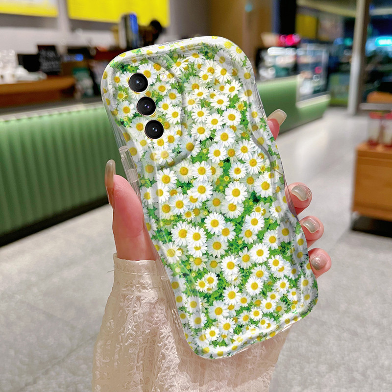 Casing Hp Samsung Galaxy S21 Plus S21 Ultra S21 FE S20 FE Case Casing ponsel krisan kecil HP tepi ge