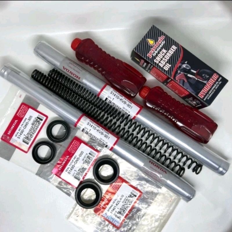 Paket As Shock(KVB) +Oli+Seal+Per+Abu Buat Motor Beat Karbu, Vario Karbu, Scoopy Karbu, Vario 110, V