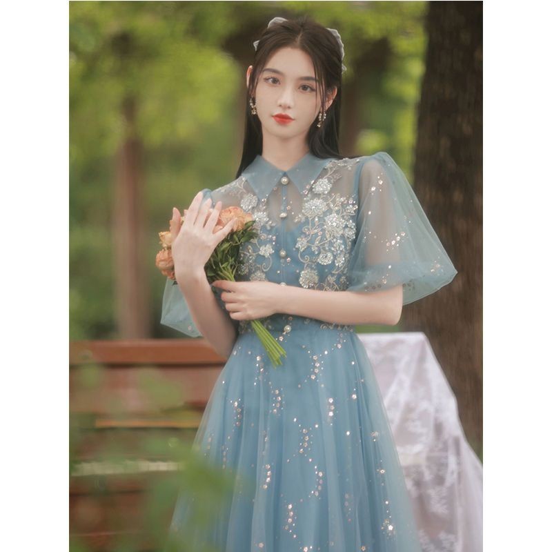 Banquet Evening Dress Dress Female Noble Temperament Elegant Student Adult Ceremony Host Daily Style